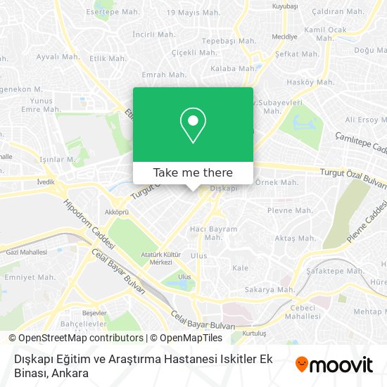 Dışkapı Eğitim ve Araştırma Hastanesi Iskitler Ek Binası map