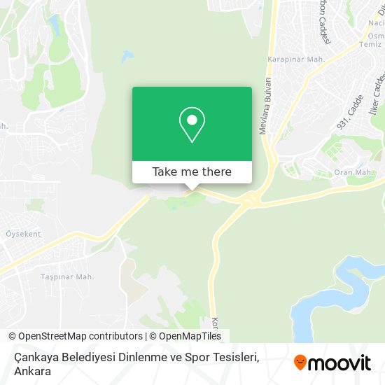 Çankaya Belediyesi Dinlenme ve Spor Tesisleri map