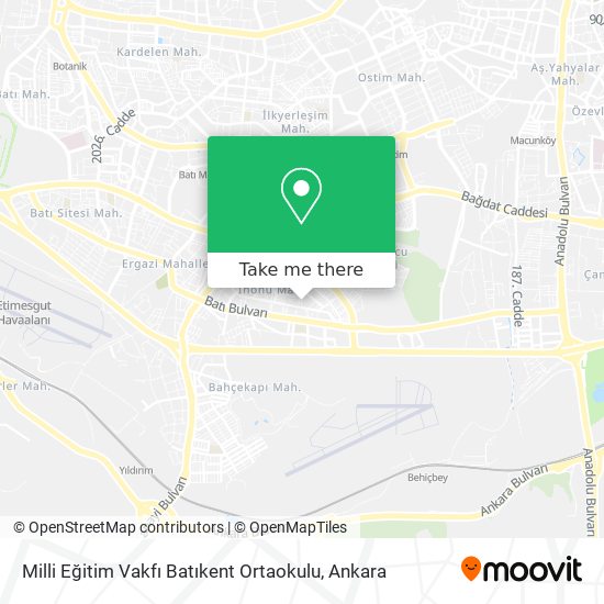 Milli Eğitim Vakfı Batıkent Ortaokulu map