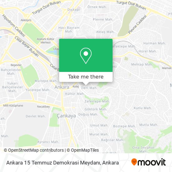 Ankara 15 Temmuz Demokrasi Meydanı map