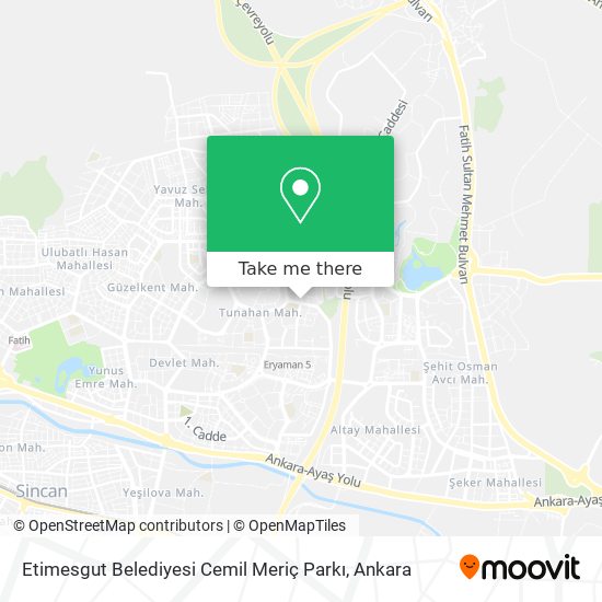 Etimesgut Belediyesi Cemil Meriç Parkı map