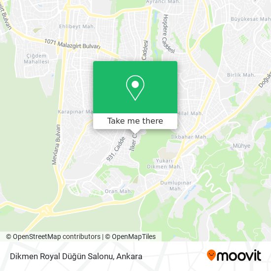Dikmen Royal Düğün Salonu map