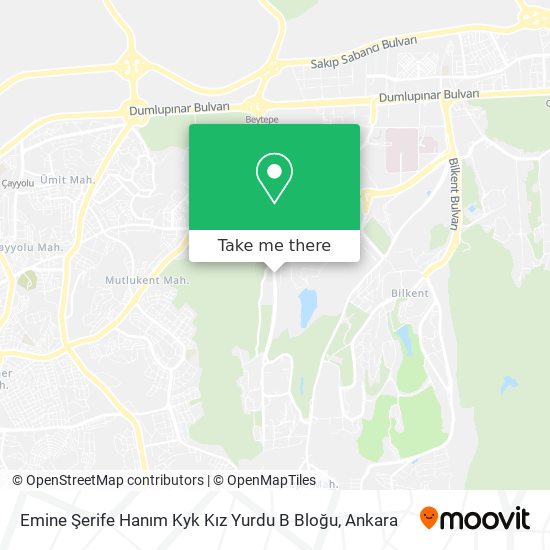 Emine Şerife Hanım Kyk Kız Yurdu B Bloğu map