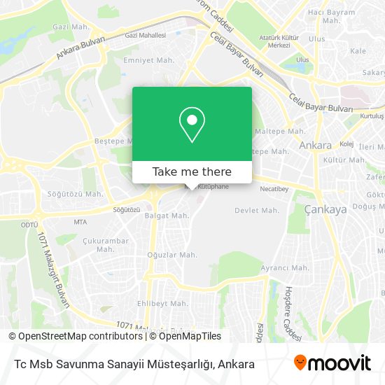 Tc Msb Savunma Sanayii Müsteşarlığı map