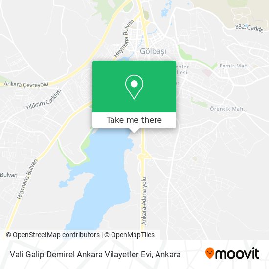 Vali Galip Demirel Ankara Vilayetler Evi map