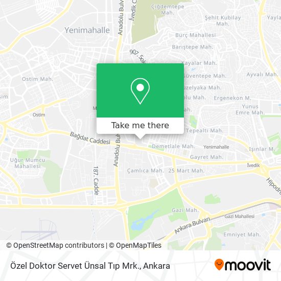 Özel Doktor Servet Ünsal Tıp Mrk. map