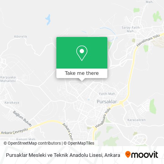 Pursaklar Mesleki ve Teknik Anadolu Lisesi map