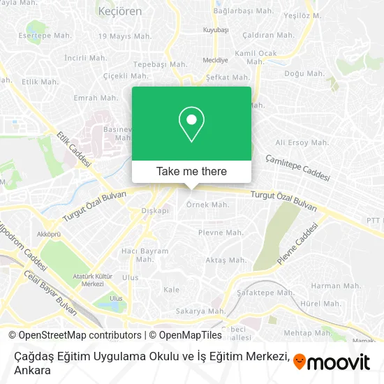 Çağdaş Eğitim Uygulama Okulu ve İş Eğitim Merkezi map
