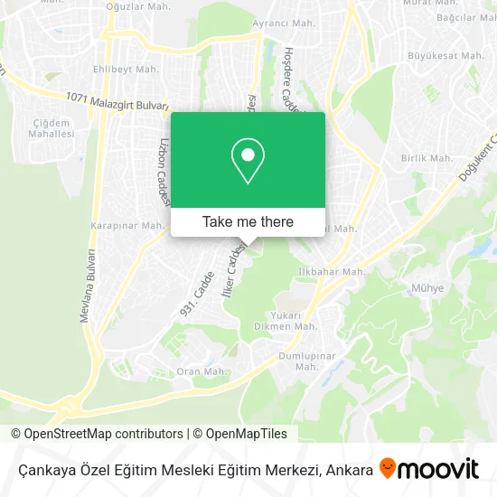 Çankaya Özel Eğitim Mesleki Eğitim Merkezi map