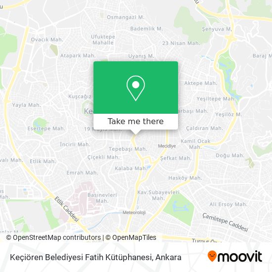 Keçiören Belediyesi Fatih Kütüphanesi map