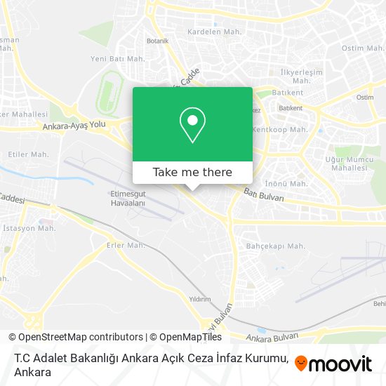 T.C Adalet Bakanlığı Ankara Açık Ceza İnfaz Kurumu map