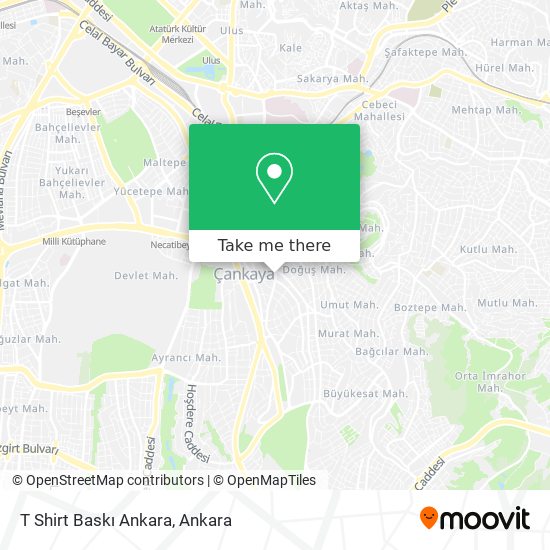 T Shirt Baskı Ankara map