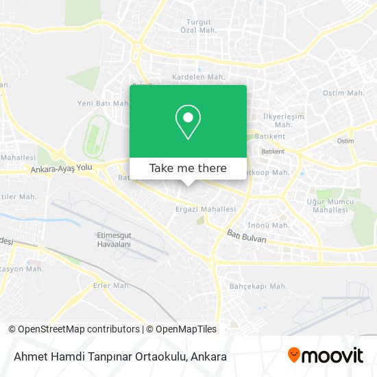 Ahmet Hamdi Tanpınar Ortaokulu map