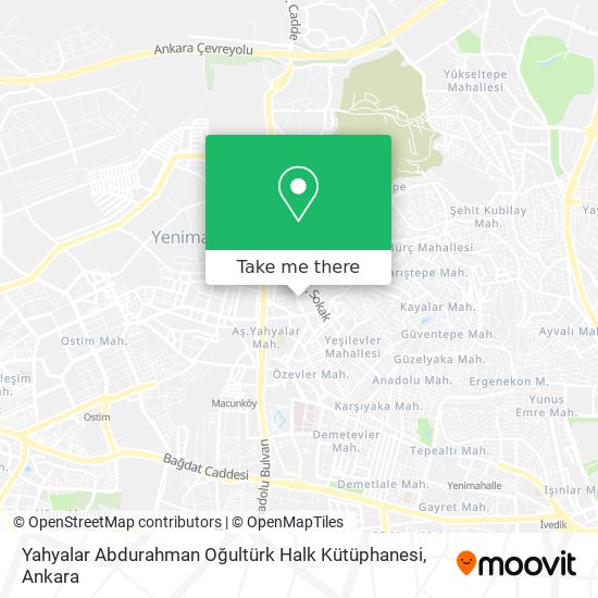 Yahyalar Abdurahman Oğultürk Halk Kütüphanesi map
