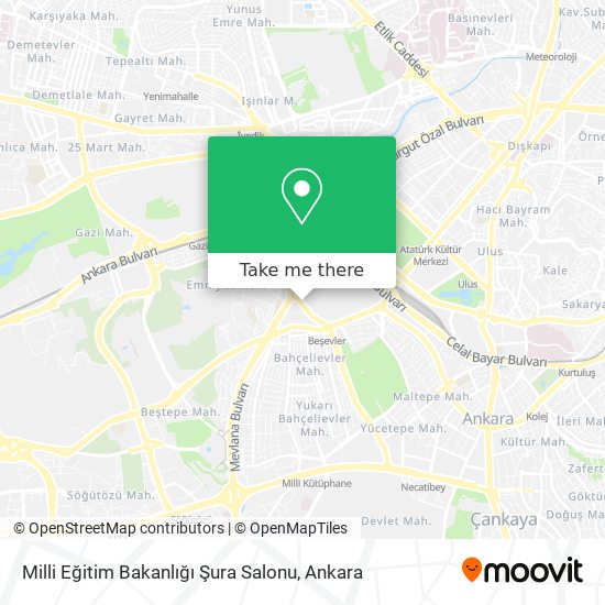 Milli Eğitim Bakanlığı Şura Salonu map