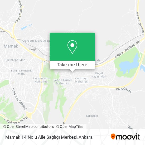 Mamak 14 Nolu Aile Sağlığı Merkezi map