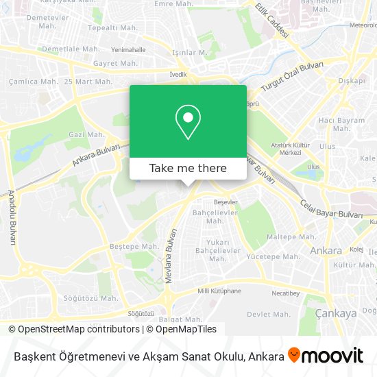 Başkent Öğretmenevi ve Akşam Sanat Okulu map