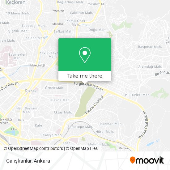 Çalışkanlar map