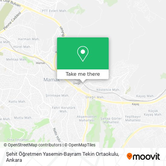 Şehit Öğretmen Yasemin-Bayram Tekin Ortaokulu map