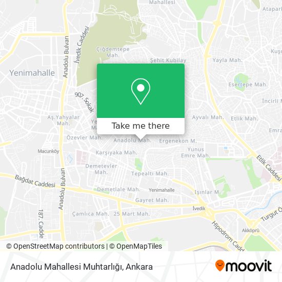 Anadolu Mahallesi Muhtarlığı map