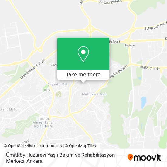 Ümitköy Huzurevi Yaşlı Bakım ve Rehabilitasyon Merkezi map