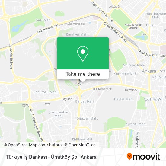 Türkiye İş Bankası - Ümitköy Şb. map