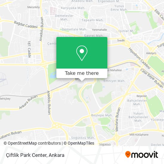 Çiftlik Park Center map