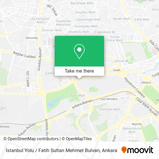 İstanbul Yolu / Fatih Sultan Mehmet Bulvarı map