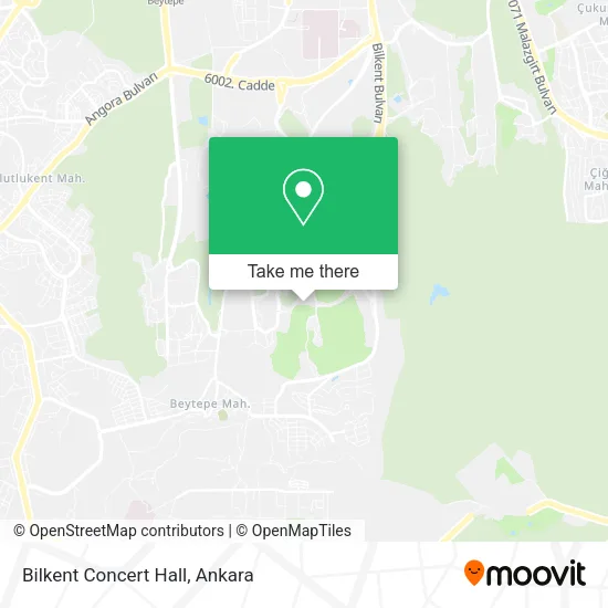 Bilkent Concert Hall map