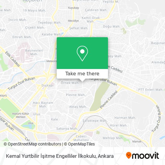 Kemal Yurtbilir İşitme Engelliler İlkokulu map