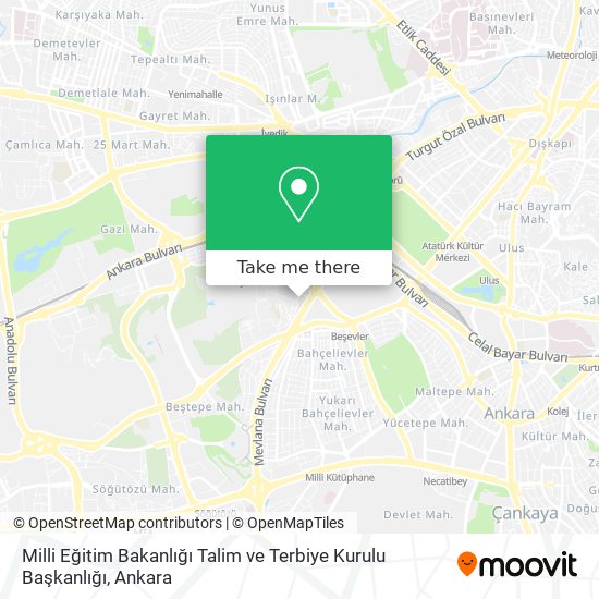 Milli Eğitim Bakanlığı Talim ve Terbiye Kurulu Başkanlığı map