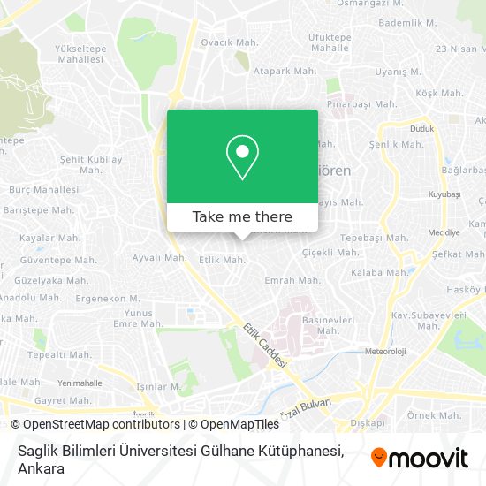 Saglik Bilimleri Üniversitesi Gülhane Kütüphanesi map