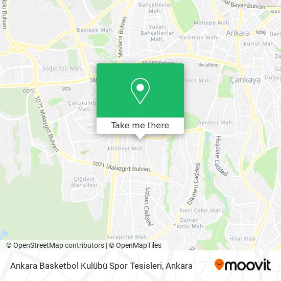Ankara Basketbol Kulübü Spor Tesisleri map