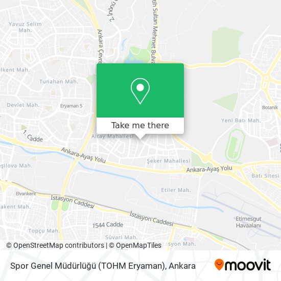 Spor Genel Müdürlüğü (TOHM Eryaman) map