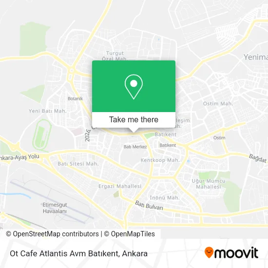 Ot Cafe Atlantis Avm Batıkent map