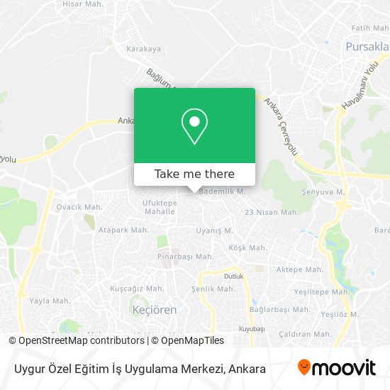 Uygur Özel Eğitim İş Uygulama Merkezi map