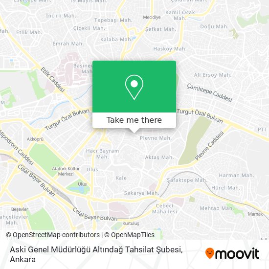 Aski Genel Müdürlüğü Altındağ Tahsilat Şubesi map