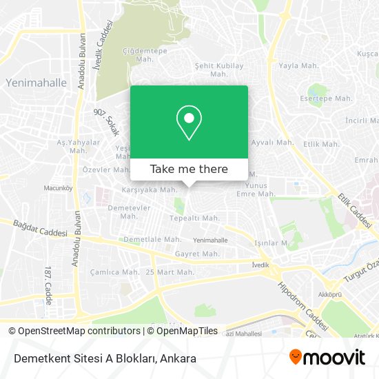 Demetkent Sitesi A Blokları map