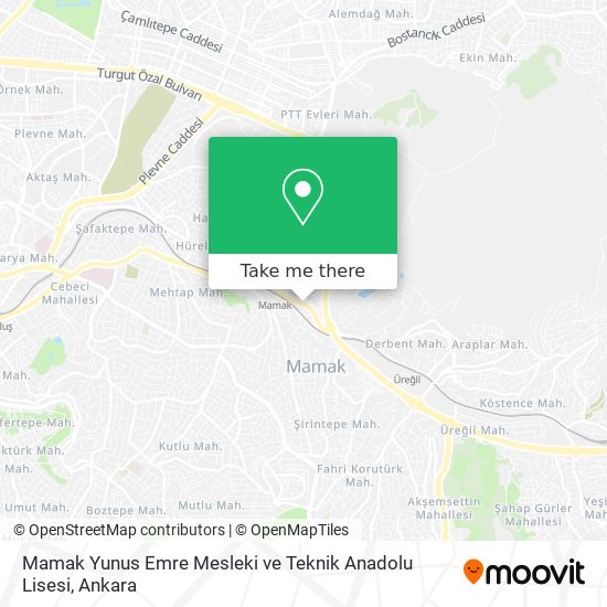 Mamak Yunus Emre Mesleki ve Teknik Anadolu Lisesi map