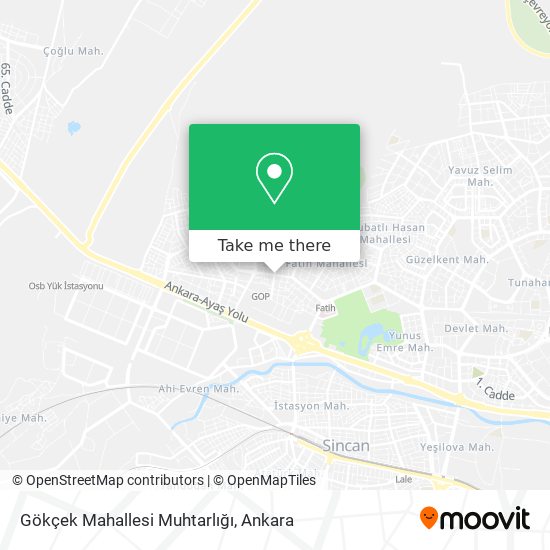 Gökçek Mahallesi Muhtarlığı map