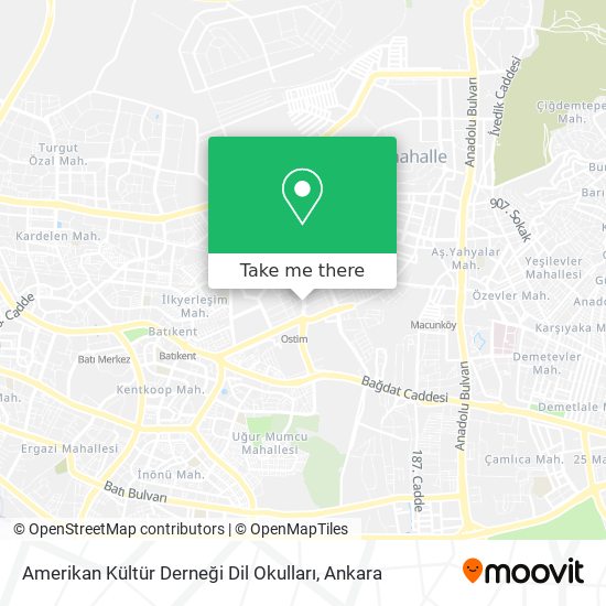 Amerikan Kültür Derneği Dil Okulları map
