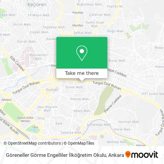 Göreneller Görme Engelliler İlköğretim Okulu map