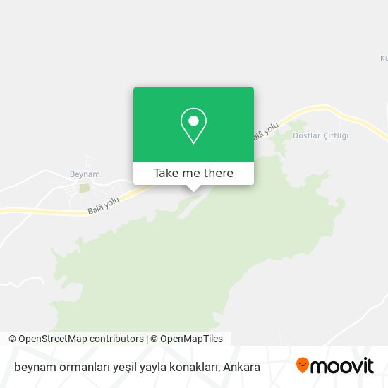 beynam ormanları yeşil yayla konakları map