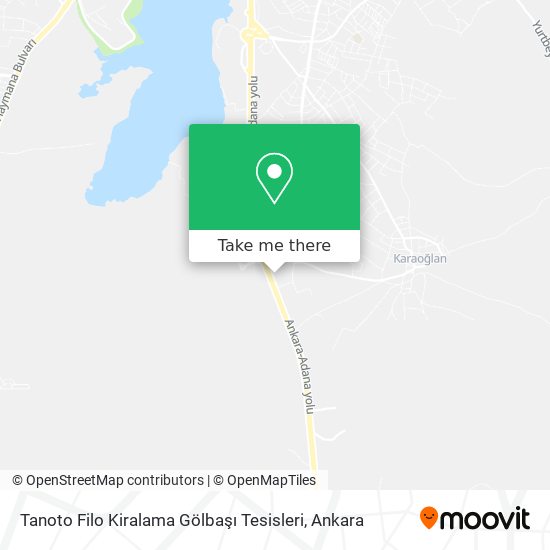 Tanoto Filo Kiralama Gölbaşı Tesisleri map