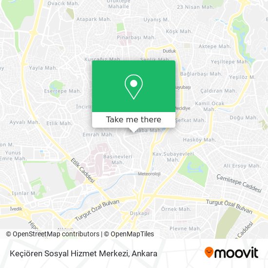Keçiören Sosyal Hizmet Merkezi map