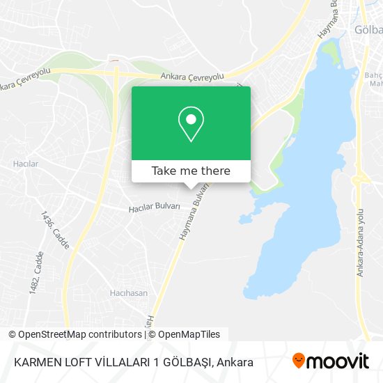 KARMEN LOFT VİLLALARI 1 GÖLBAŞI map