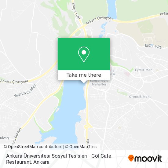 Ankara Üniversitesi Sosyal Tesisleri - Göl Cafe Restaurant map