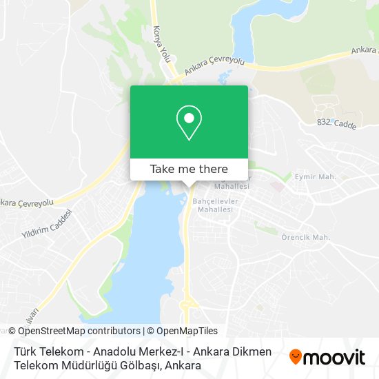 Türk Telekom - Anadolu Merkez-I - Ankara Dikmen Telekom Müdürlüğü Gölbaşı map