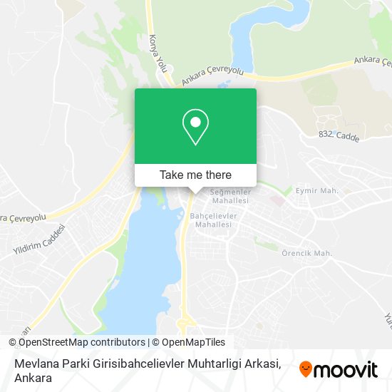 Mevlana Parki Girisibahcelievler Muhtarligi Arkasi map