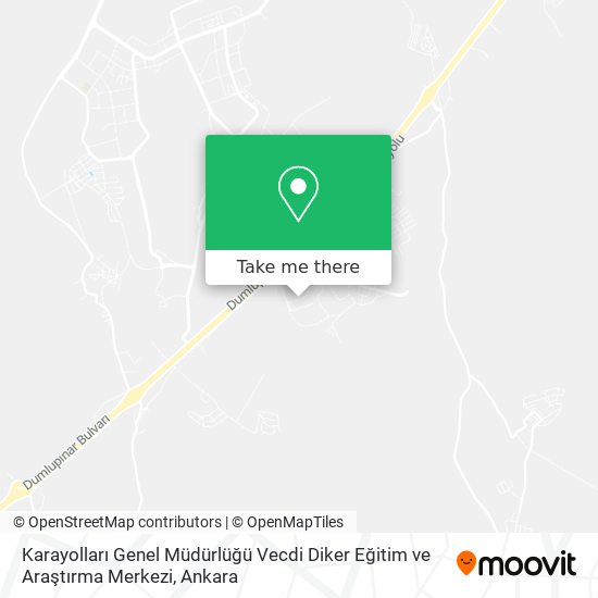 Karayolları Genel Müdürlüğü Vecdi Diker Eğitim ve Araştırma Merkezi map